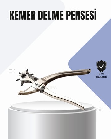 Kemer Delme Pensesi Çok Amaçlı 6 Farklı Delik Boyu Ayarlı Deri Delme Ai