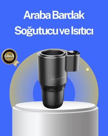Araç İçi Isıtıcı Soğutucu Bardaklık 60°C Isıtma 4°C Soğutma
