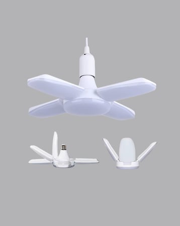 Katlanabilir 4 Kollu LED Ampül 60 Watt 6000 Lumen Beyaz Işık