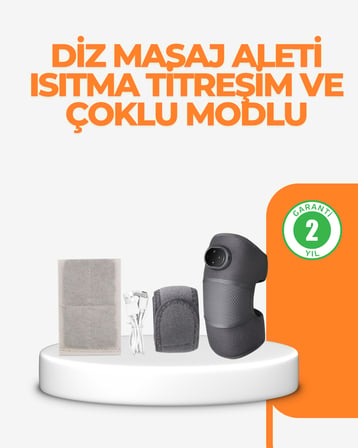 Isıtmalı Titreşimli Diz Masaj Cihazı 3D Rezonans Teknolojili