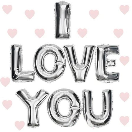 I Love You Fo Bn Gümüş Renk 35 CM