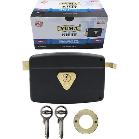 Yuma YM600 Kilit Yuma Tirajlı Kilit Oval Karşılıksız Siyah