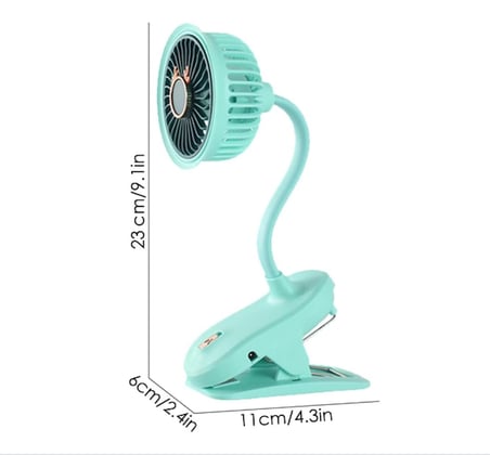 Taşınabilir Mini Klips Bebek Arabası Fanı, Fan Elektrikli Soğutma Hava Sirkülatöründe 360 Derece Dön