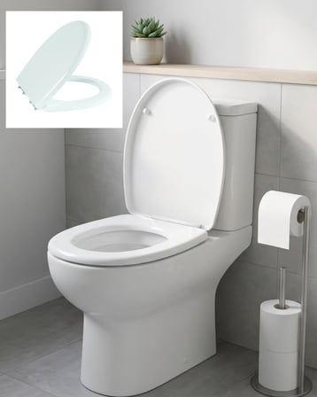 Standart Klozet Kapağı Kolay Montaj Dayanıklı Plastik Universal Uyumlu Tasarım