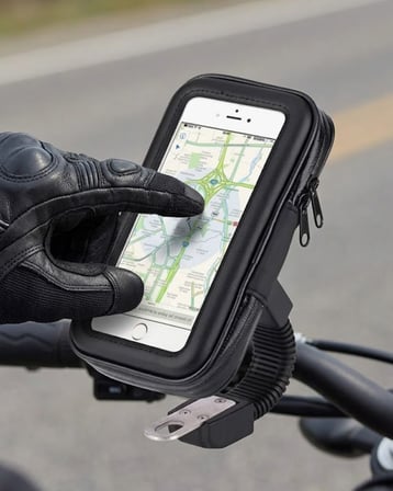 Su Geçirmez Motosik Bisik Telefon Tutucu 360 Derece Döner Gidon Telefon Standı