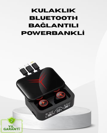 Powerbank Özellikli Bluetooth Kablosuz Kulaklık – Dokunmatik Kontrol, Uzun Pil Ömrü, Ergonomik Tasar