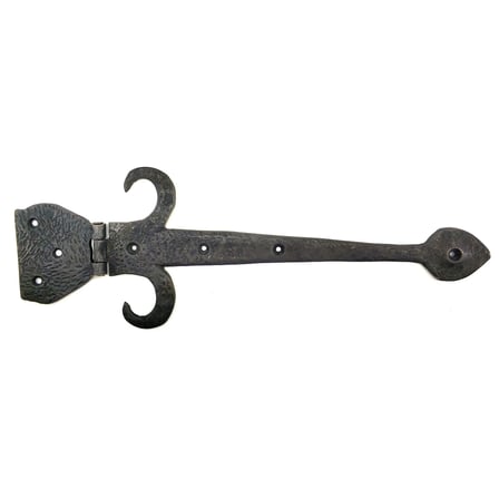 Antika Tarz Dekoratif Pirinç Kuyruklu Çanak Menteşe  137x390 mm, Oksit
