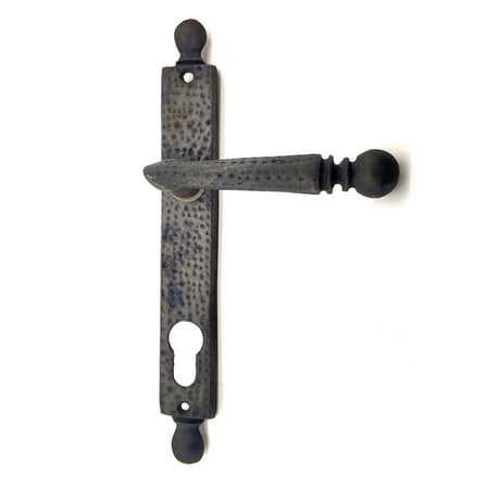 Antika Tarz Dekoratif Pirinç Misket WC Banyo Kapı Kolu  245x34 mm, Oksit