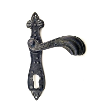 Antika Tarz Dekoratif Pirinç Mevlana Banyo Kapı Kolu  228x48 mm, Oksit