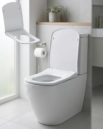 Slim Yavaş Kapanan Klozet Kapağı Sessiz Kapanma Kolay Montaj