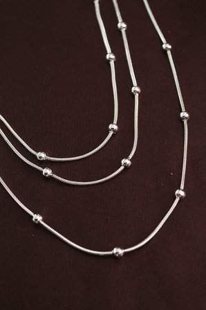 316L Çelik Gümüş Renk Minimal Topçuk Model Çoklu Ke