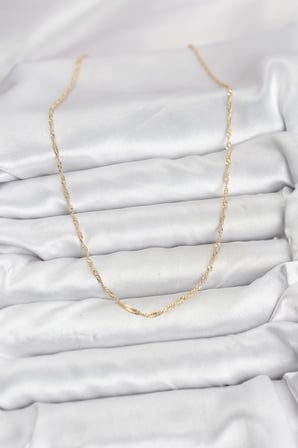 CM 14K Gold Renk Pirinç Ezme Burgu Model Kadın Ke