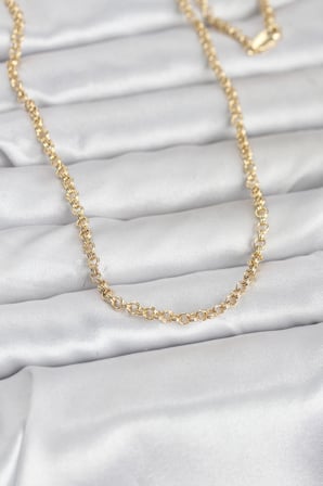 CM 14K Gold Renk Halka Zincir Model 60 cm Kadın Ke