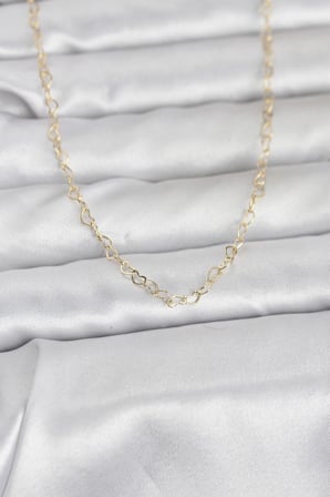CM 14K Gold Renk Kalp Zincirli 60 cm Kadın Ke
