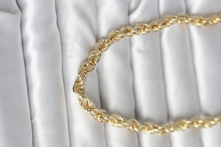 CM 14K Gold Renk Kalın Burgu Zincirli Model 60 cm Kadın Ke