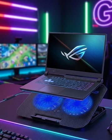 Çift Fanlı Laptop Soğutucu Stand 17 İnç Uyumlu 8 Kademeli Ayarlı USB Girişli