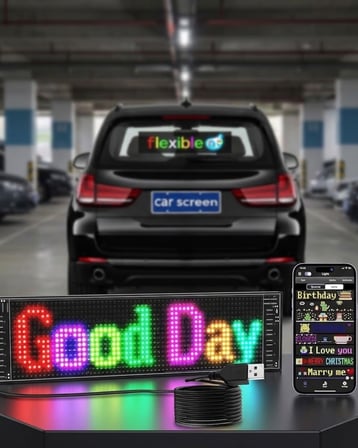 Akıllı LED Ekran Paneli Uygulama Kontrollü Yazı ve Animasyon Gösterimi