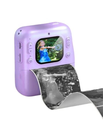 HD Ekranlı Çocuk Fotoğraf Makinesi Video Kayıt ve Baskı Kağıdı Kalem Hediyeli