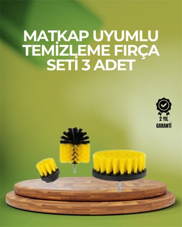 Matkap Uyumlu Temizlik Fırçası – Kablolu ve Akülü Matkaplarla Kullanılabilir
