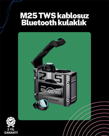 Bluetooth 5.3 Kablosuz Kulaklık | Powerbank Şarj Kutulu | Ultra HD Ses Kalitesi