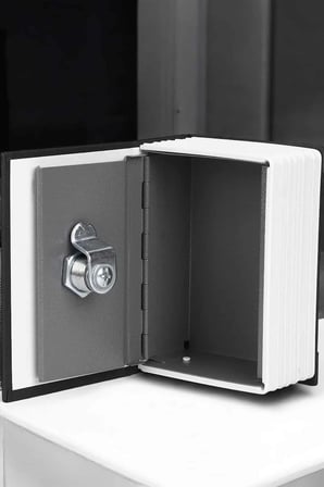 Gizli Kasa Kitap Görünümlü Anahtarlı Çelik Mini Kasa