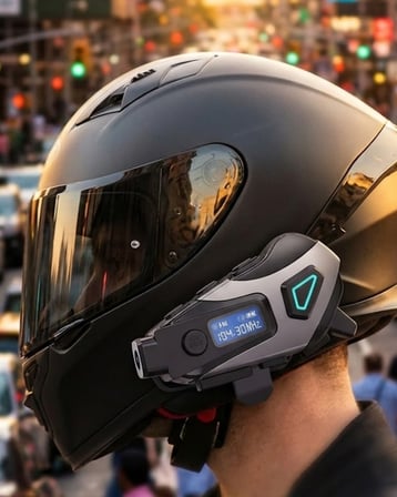 Kask İçi Bluetooth Kulaklık Kamera Özellikli Uzun Pil Ömrü ve Su Geçirmez