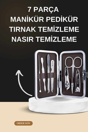 Manikür Pedikür Seti İkili Set El ve Ayak Bakımı Nasır Temizleme Protez Tırnak Çıkarma