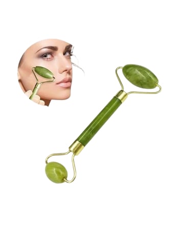 Jade Roller ve Gua Sha Taşı Yüz Bakım Masaj Seti