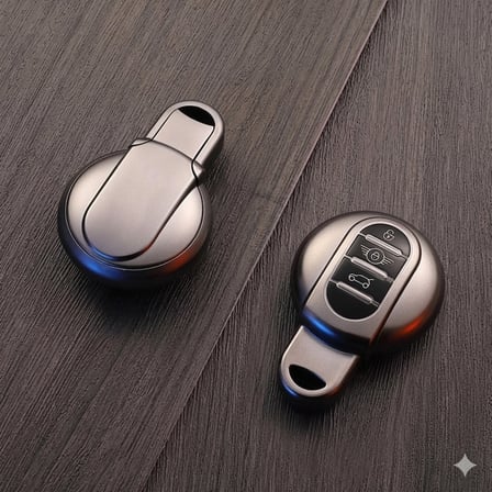 Mini CooperS Uyumlu Smart 3 Buton Silikon Oto Anahtar Kumanda Kabı Kılıf Gri