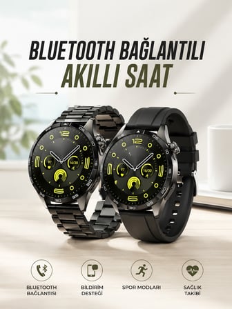 Akıllı Saat Sesli Görüşme, NFC Uyumlu, Bildirim Görme ve Uyku ve Sağlık Takibi