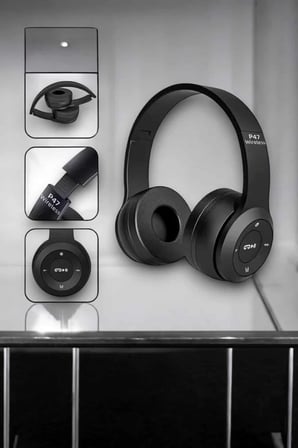 Kulak Üstü TF Kart ve AUX Destekli Ergonomik Bluetooth Kulaklık