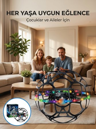 El Sensörlü Uçan Top Drone Çocuklar İçin LED Işıklı Eğlence Oyuncağı