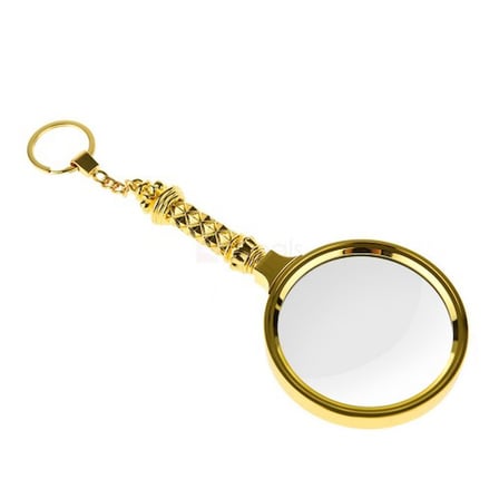 5x90mm Tüm Metal Altın Renkli, Hediye Büyüteç,optik Lensler Ile çinko Alaşım Metal çerçeve
