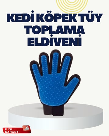 Evcil Hayvan Tüy Toplama ve Masaj Eldiveni – Köpek ve Kedi Tüy Dökülme Önleyici Bakım Eldiveni