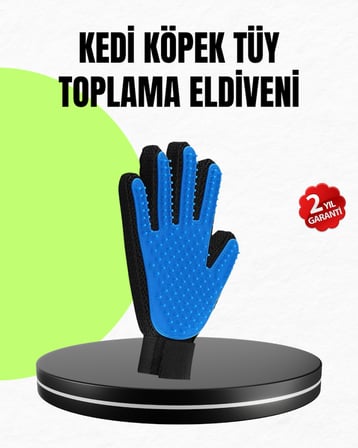 Evcil Hayvan Tüy Toplama ve Masaj Eldiveni – Köpek ve Kedi Tüy Dökülme Önleyici Bakım Eldiveni