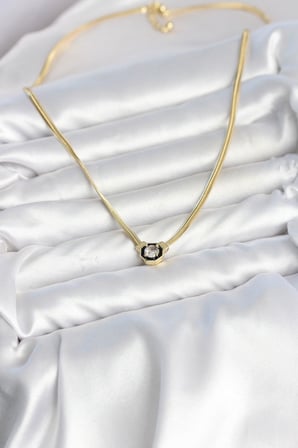 Ezme Yılan Zincir Model Zirkon Taşlı VIP Seri Gold Renk Kadın Ke