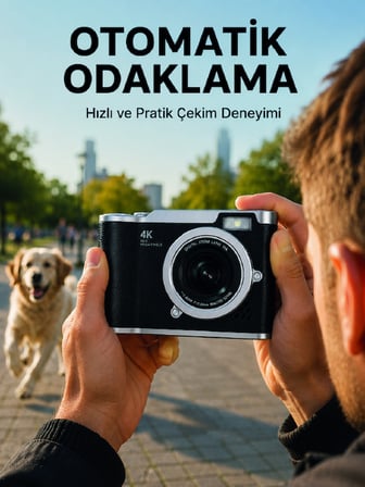 Odaklamalı 4K Dijital Kamera 2.4 İnç HD Ekran