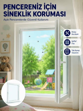 Sinek ve Uçan Böceklere Karşı Koruyucu Pencere Sineklik Filesi