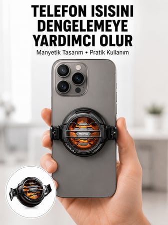 Mobil Oyunlar İçin Serinici Telefon Fanı | Sessiz Çalışma | Geniş Kıskaçlı Tasarım Yeni Nesil