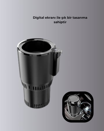 Isıtma Soğutma Özellikli Araç Bardaklığı Çakmak Girişli Akıllı Yeni Nesil