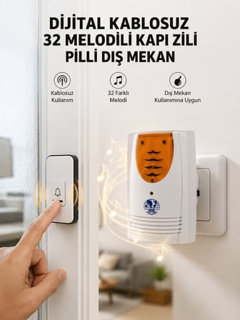 Kablosuz Kapı Zili Düzenli ve Konforlu Yaşam Alanları İçin Yeni Nesil