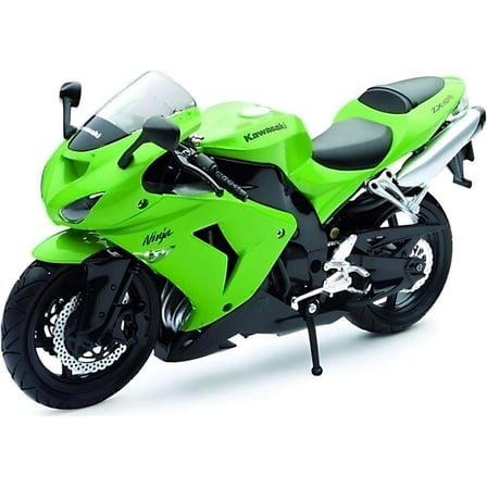 Kawasaki 1/12 Zx10r 2006 Model Yeşil Motorsik