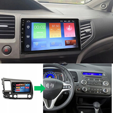 Honda Civic FB7 Android Multimedya Sistemi 4-64 For-X (2012-2015)