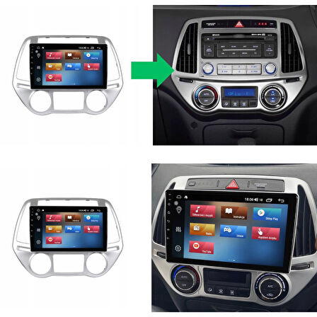 Hyundai İ20 Dijital Klima Android Multimedya Sistemi 4-64 For-X (2013-2014)