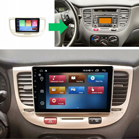 Kia Rio Android Multimedya Sistemi 4-64 For-X (2005-2011)