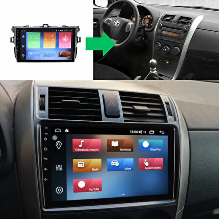 Toyota Corolla Android Multimedya Sistemi 4-64 For-X (2007-2013)