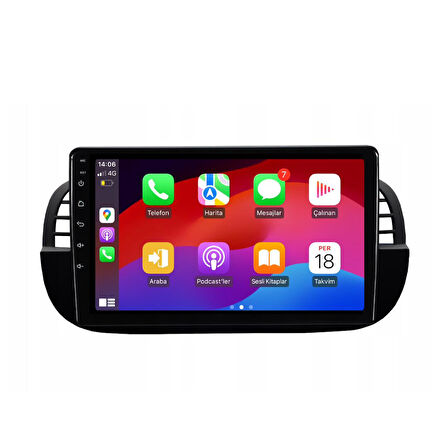 Fiat 500 Android Multimedya Sistemi 4-64 For-X (2008-2015)