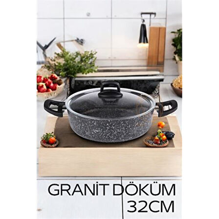 Eco Granit Döküm Basık Tencere 32 cm Dies Design