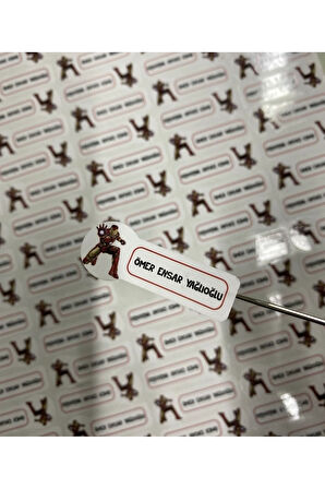 Okul Etiketi Kalem Defter Etiketi, Iron Man Etiketi - 194 Adet Opak Sticker
