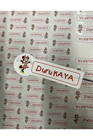 Okul Etiketi, Kalem Defter Etiketi, Minie Mouse Etiketi - 194 Adet Opak Sticker